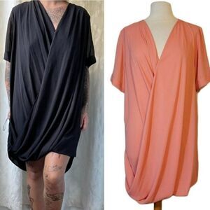 Topshop draped dress size 8 peach color